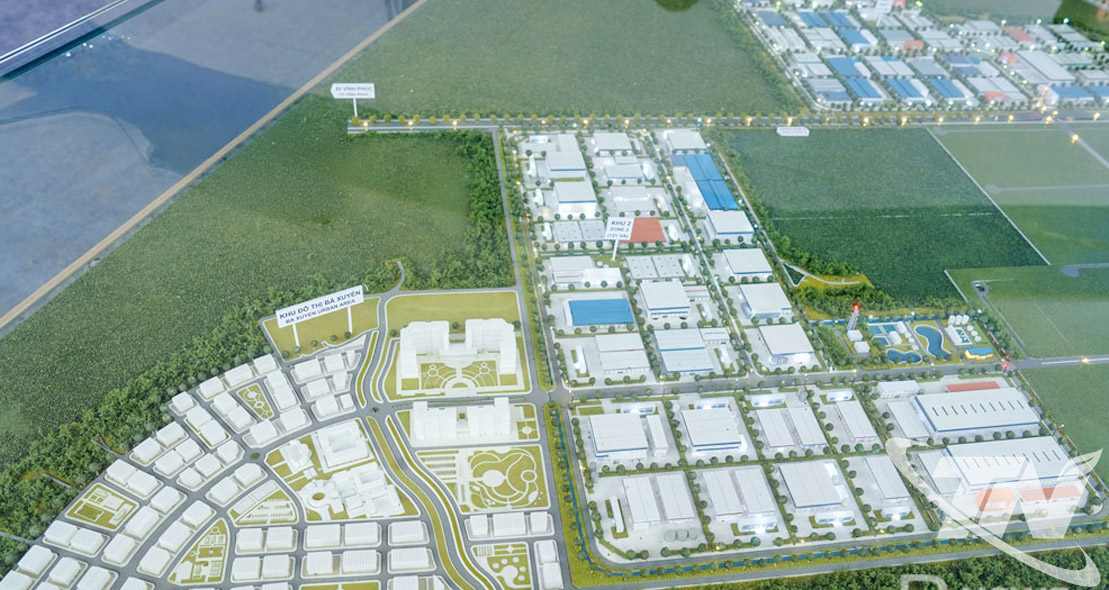 Năm 2026, cơ chế &ldquo;Luồng xanh 24 giờ&rdquo; sẽ được &aacute;p dụng đối với c&aacute;c thủ tục li&ecirc;n quan đến dự &aacute;n hạ tầng   trọng điểm, khu c&ocirc;ng nghiệp, khu c&ocirc;ng nghệ cao v&agrave; c&aacute;c dự &aacute;n sản xuất quy m&ocirc; lớn tr&ecirc;n địa b&agrave;n tỉnh.   Trong ảnh: Phối cảnh Khu c&ocirc;ng nghiệp S&ocirc;ng C&ocirc;ng II - giai đoạn 2.