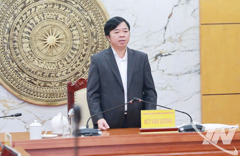 Đồng ch&iacute;&nbsp;Ph&oacute; Chủ tịch Thường trực UBND tỉnh kết luận cuộc họp.