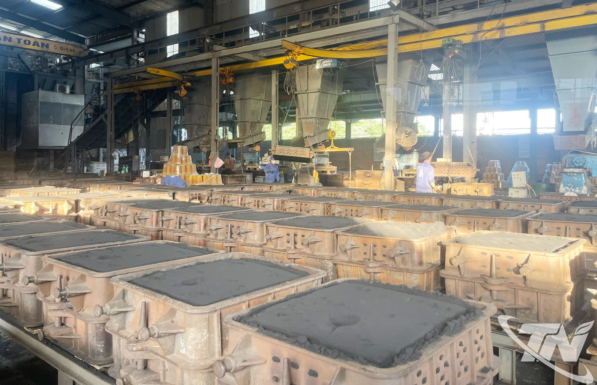 Công ty CP Kim khí Bắc Thái đẩy mạnh sản xuất, bảo đảm thu nhập ổn định 60 lao động.