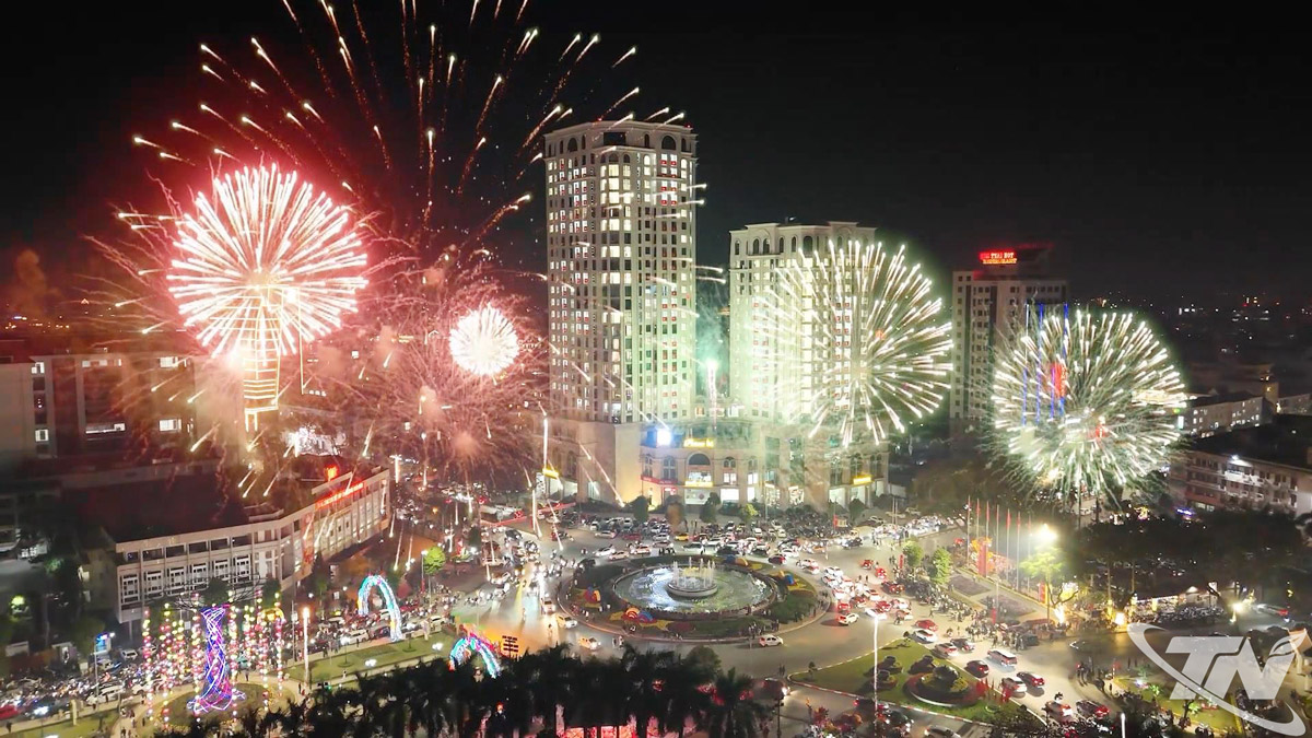 Hình ảnh trung tâm tỉnh Thái Nguyên năng động, hiện đại, thể hiện diện mạo đô thị   phát triển và sức sống mới của tỉnh trong thời kỳ đẩy mạnh hội nhập quốc tế.