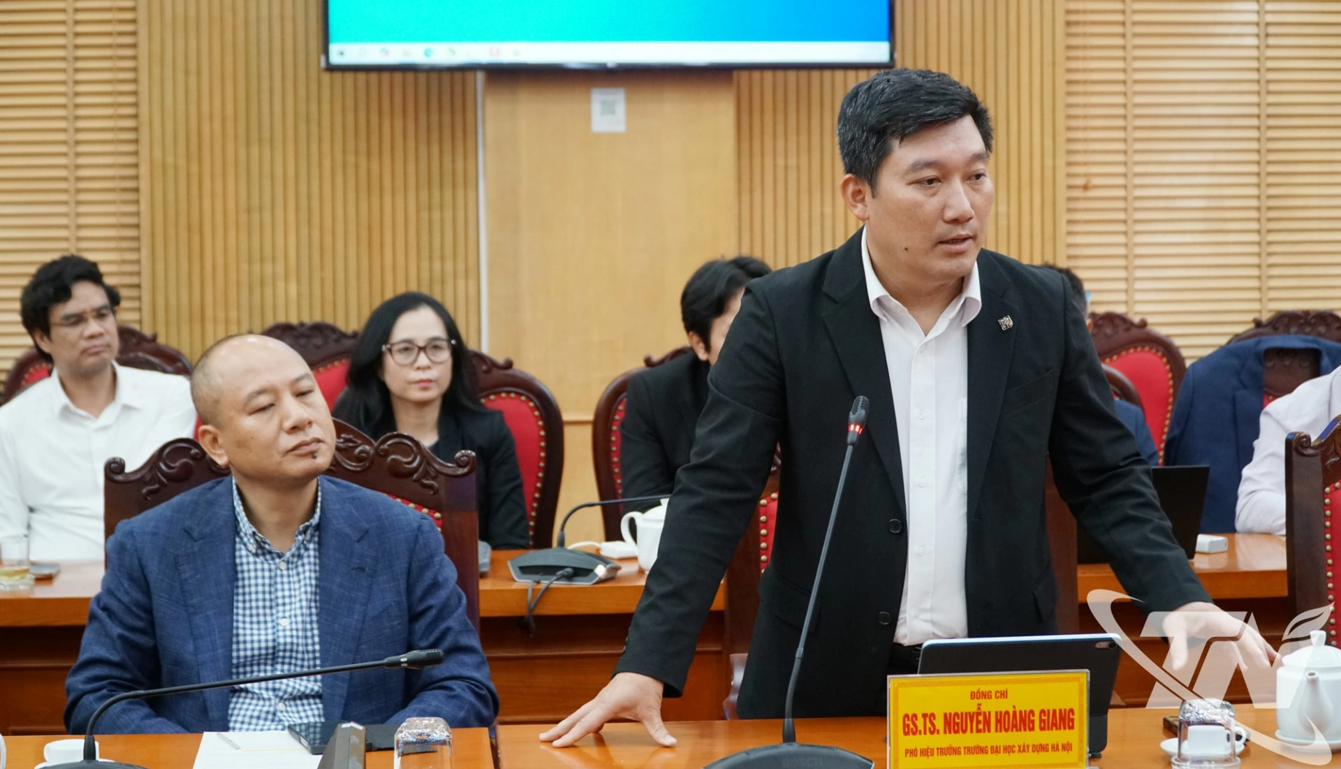 Đại biểu Trường Đại học Xây dựng Hà Nội phát biểu.