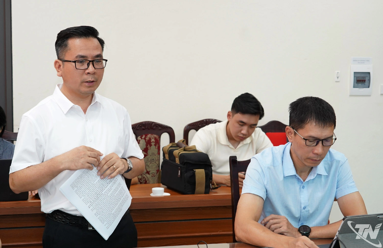 Đại diện Sở Văn hóa, Thể thao và Du lịch phát biểu tại buổi giám sát.