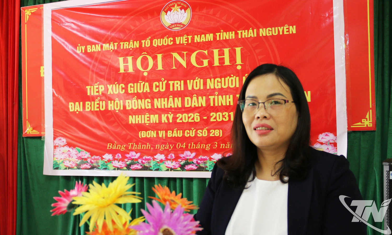 Trần Thị Lộc, Ủy viên Ban Thường vụ Tỉnh ủy, Phó Chủ tịch HĐND tỉnh phát biểu tại Hội nghị.