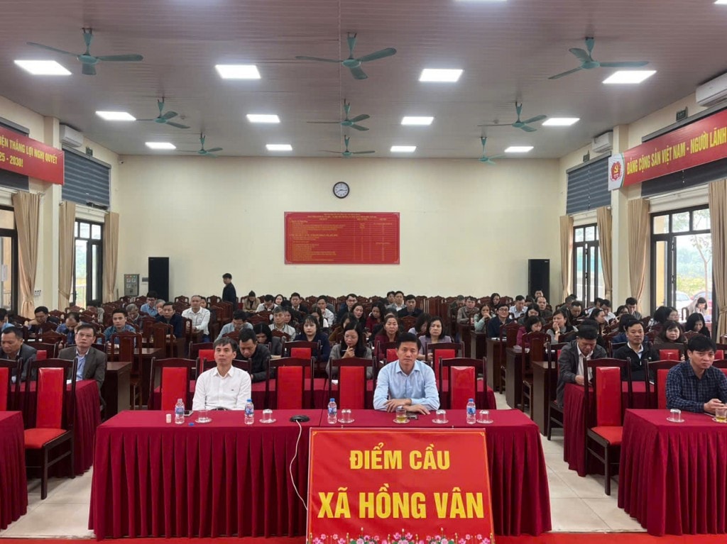 Điểm cầu xã Hồng Vân, thành phố Hà Nội Điểm cầu xã Hồng Vân, thành phố Hà Nội