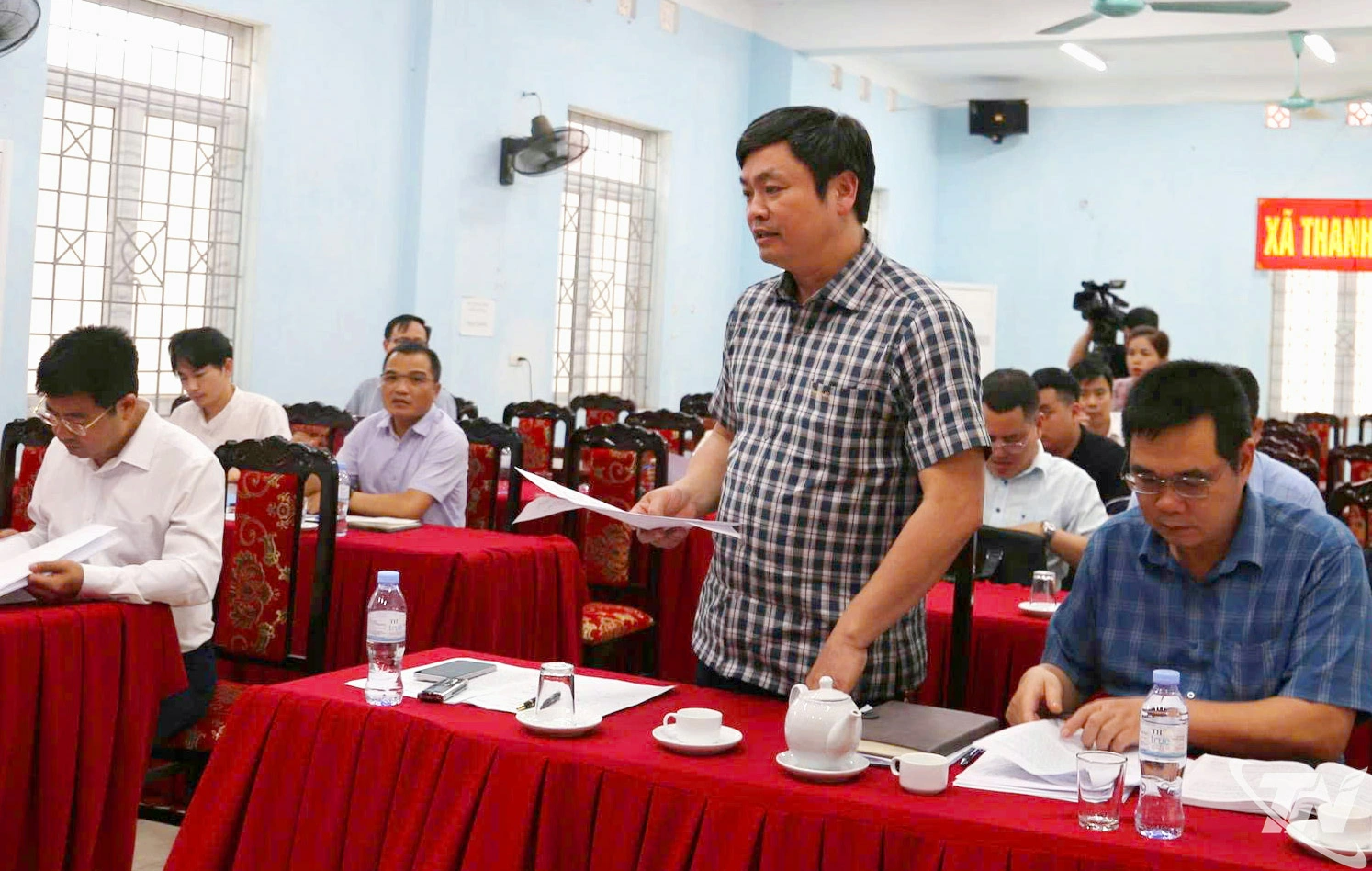   Đại diện chủ đầu tư phát biểu tại buổi làm việc.  
