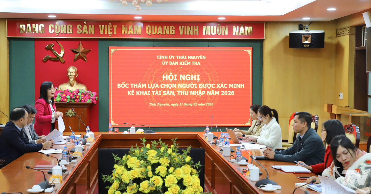 Đồng chí Phan Thị Nương, Phó Chủ nhiệm Ủy ban Kiểm tra Tỉnh ủy chủ trì Hội nghị