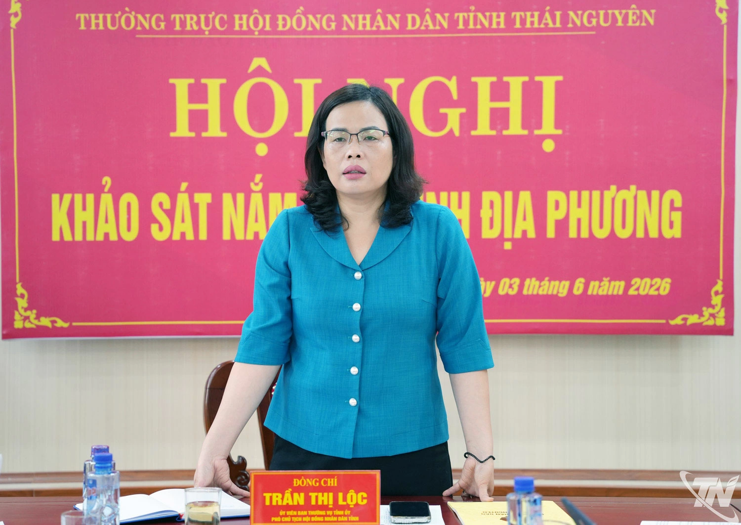 Đồng chí Trần Thị Lộc phát biểu kết luận buổi khảo sát.