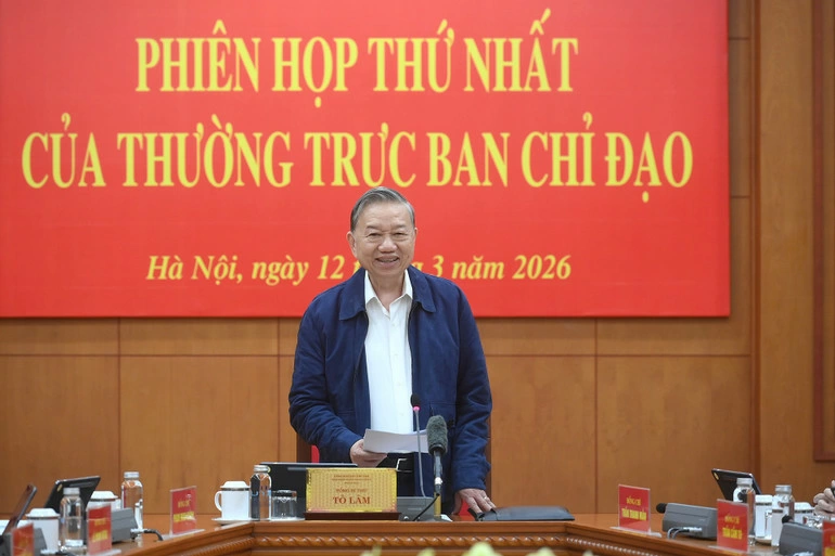 Tổng Bí thư Tô Lâm phát biểu chỉ đạo tại Phiên họp.