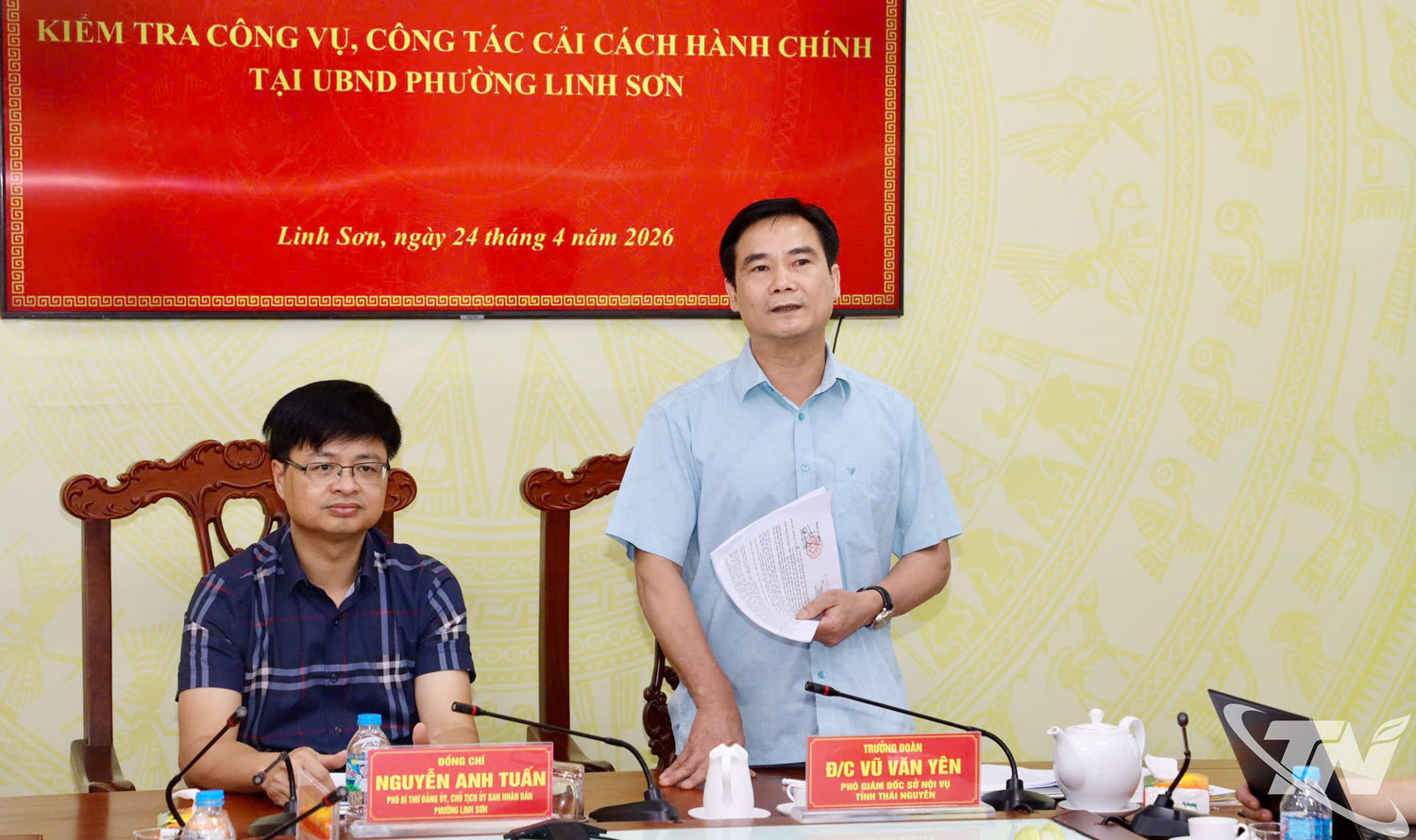 Đại diện Đoàn kiểm tra phát biểu.