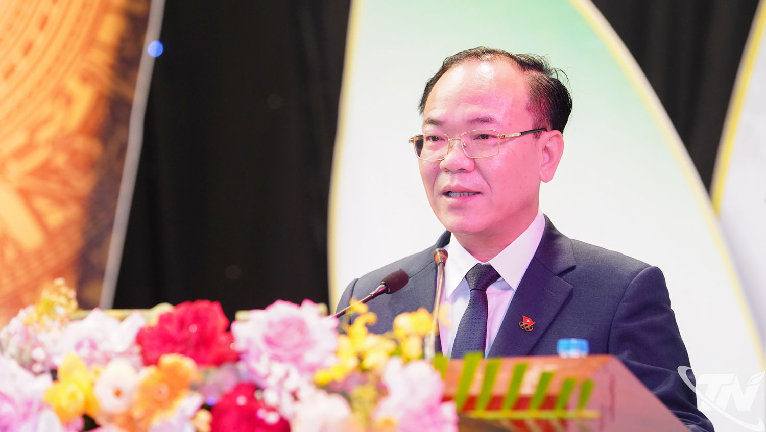 Đồng chí Đỗ Xuân Hòa, Tổng Biên tập Báo và Phát thanh, Truyền hình Thái Nguyên, phát biểu nhận nhiệm vụ.