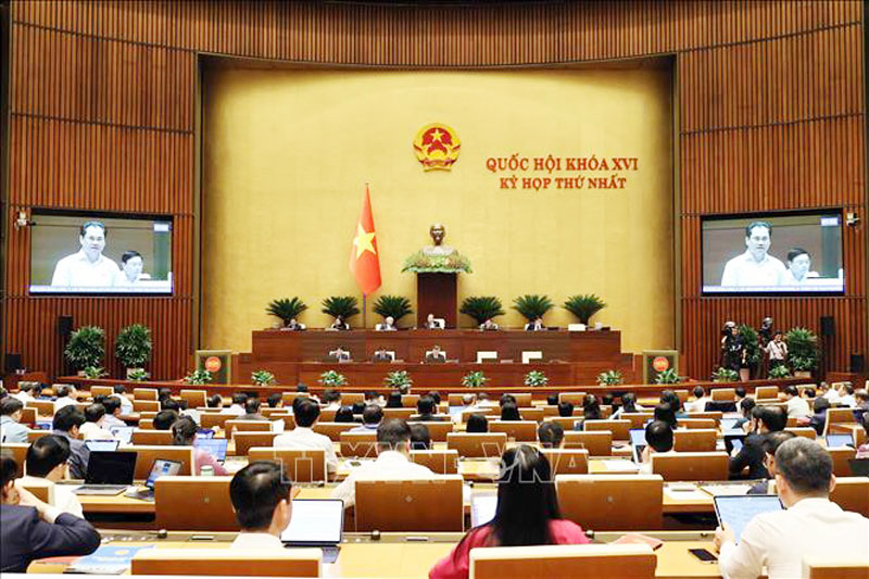 Bộ trưởng Bộ Nông nghiệp và Môi trưởng Trịnh Việt Hùng phát biểu giải trình, làm rõ một số vấn đề đại biểu Quốc hội nêu. Ảnh: An Đăng/TTXVN
