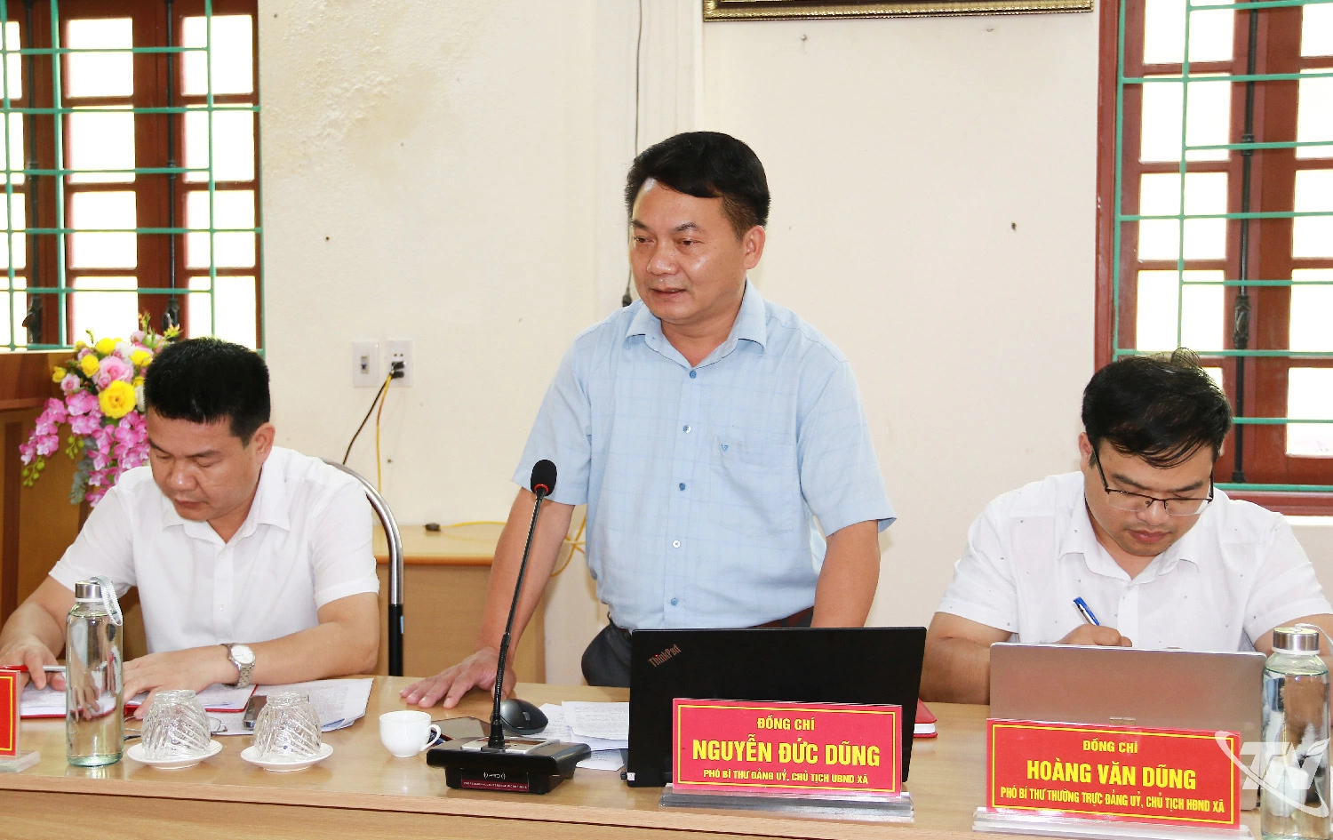 Đại biểu phát biểu tại buổi làm việc.