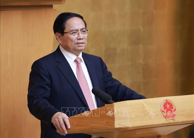 Thủ tướng Phạm Minh Chính chủ trì Phiên họp lần thứ 20 của Ban Chỉ đạo Nhà nước các công trình, dự án quan trọng quốc gia, trọng điểm ngành Giao thông vận tải. Ảnh: Dương Giang/TTXVN