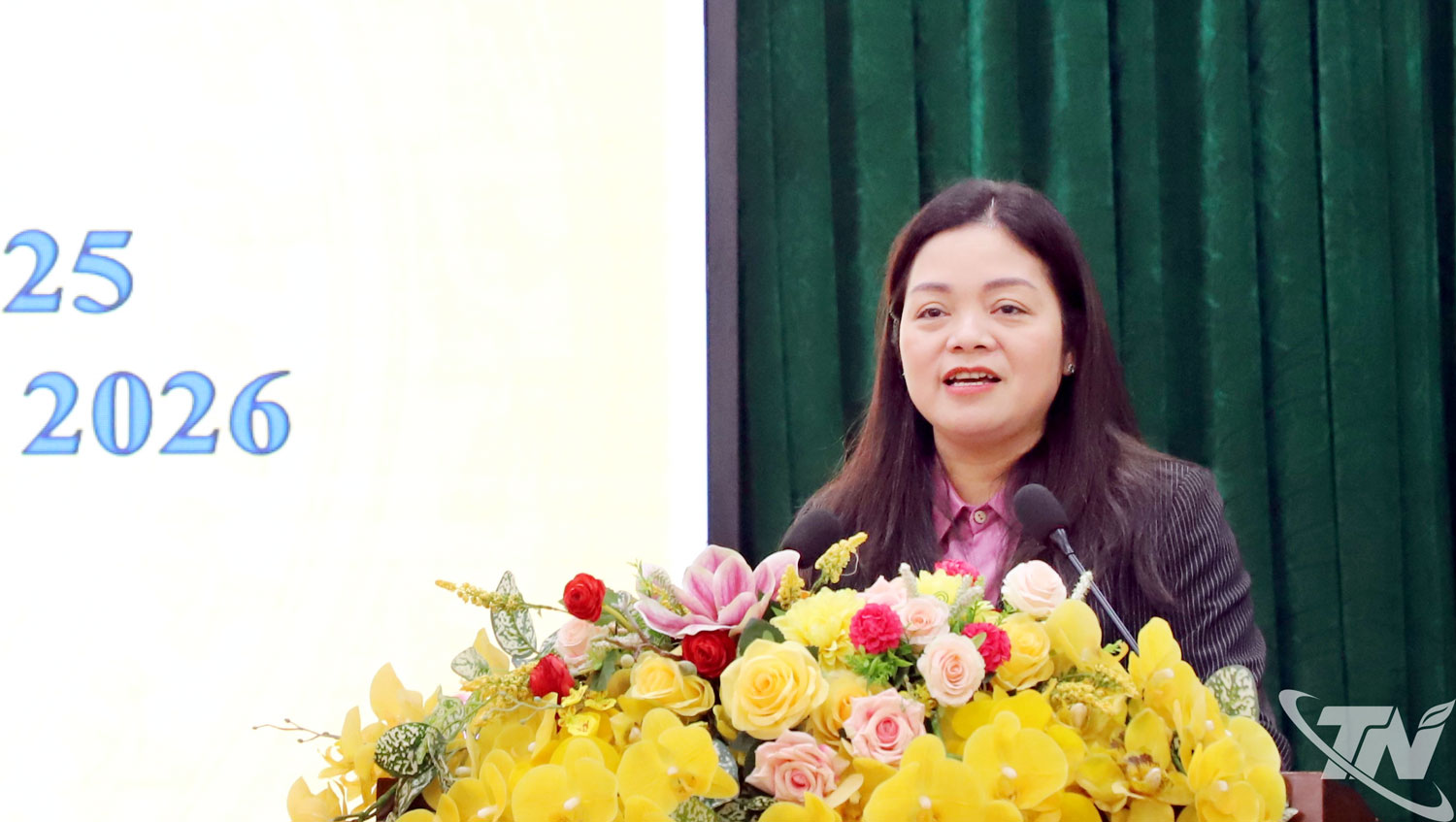 Đồng ch&iacute; Nguyễn Thị Loan, Ủy vi&ecirc;n Ban Chấp h&agrave;nh Đảng bộ tỉnh, Ph&oacute; Chủ tịch UBND tỉnh ph&aacute;t biểu chỉ đạo.