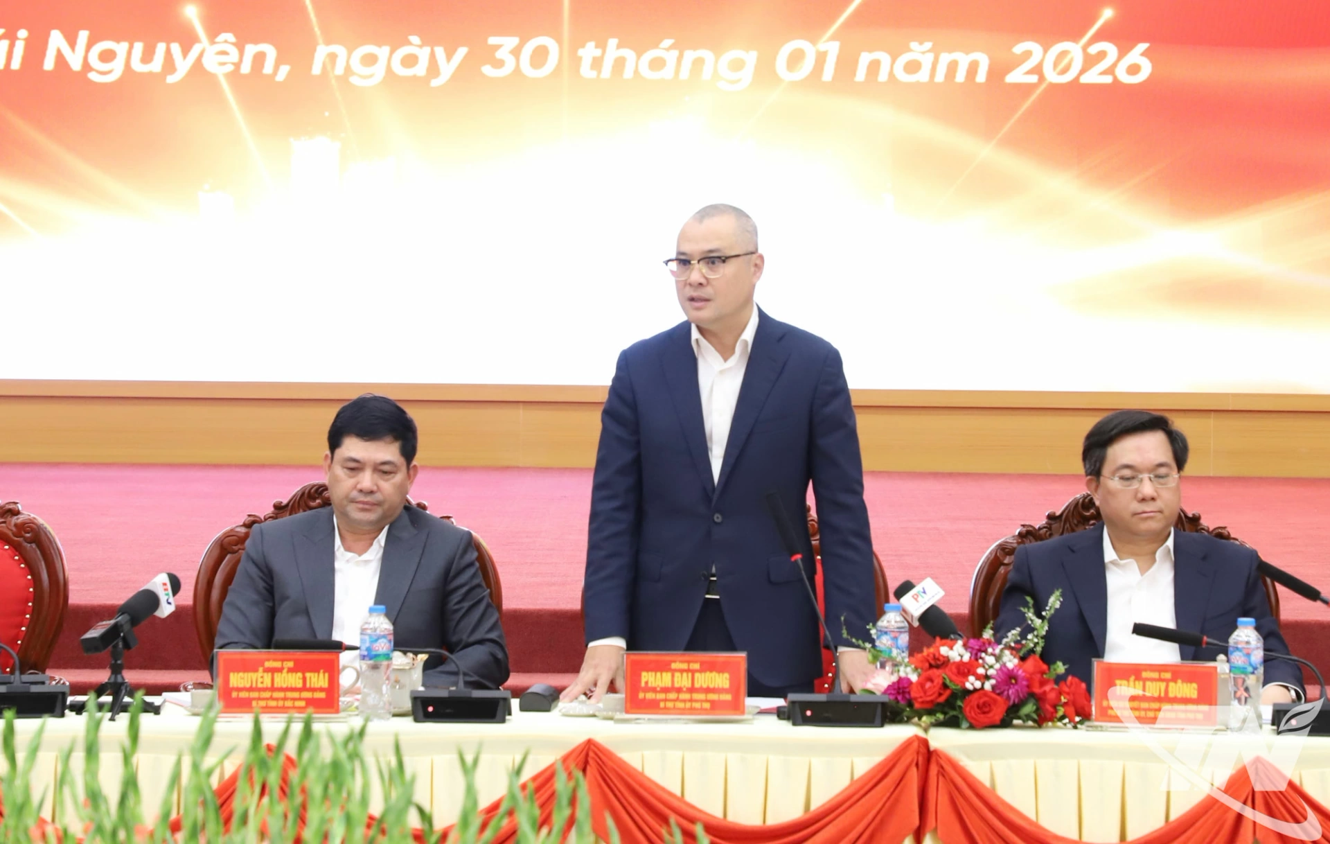 Đồng chí Bí thư Tỉnh ủy Phú Thọ Phạm Đại Dương phát biểu.