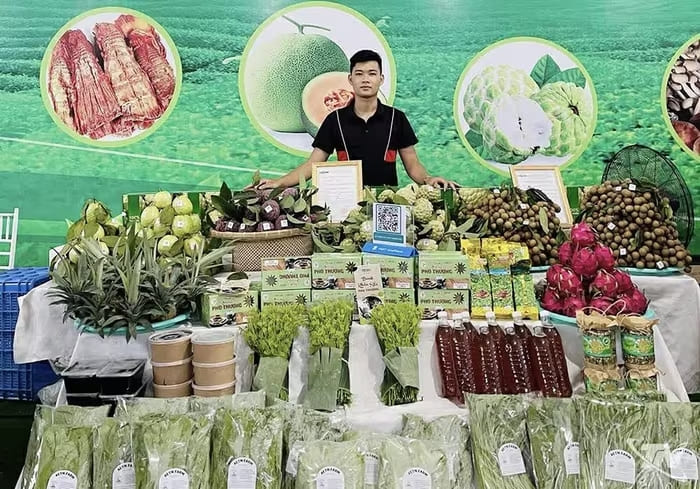 Sản phẩm rau hữu cơ của Công ty TNHH Nông nghiệp và Dịch vụ AE Thái Nguyên do anh Hoàng Mạnh Tuấn, sinh năm 1999, làm Giám đốc, được giới thiệu tại các hội chợ, từng bước mở rộng thị trường tiêu thụ.