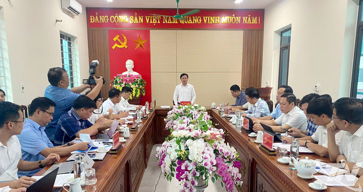 Phó Chủ tịch UBND tỉnh Bùi Văn Lương tại buổi làm việc với các đơn vị, địa phương