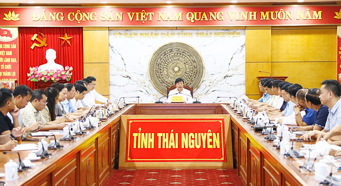 Đồng chí Phó Chủ tịch UBND tỉnh Bùi Văn Lương chủ trì cuộc họp.