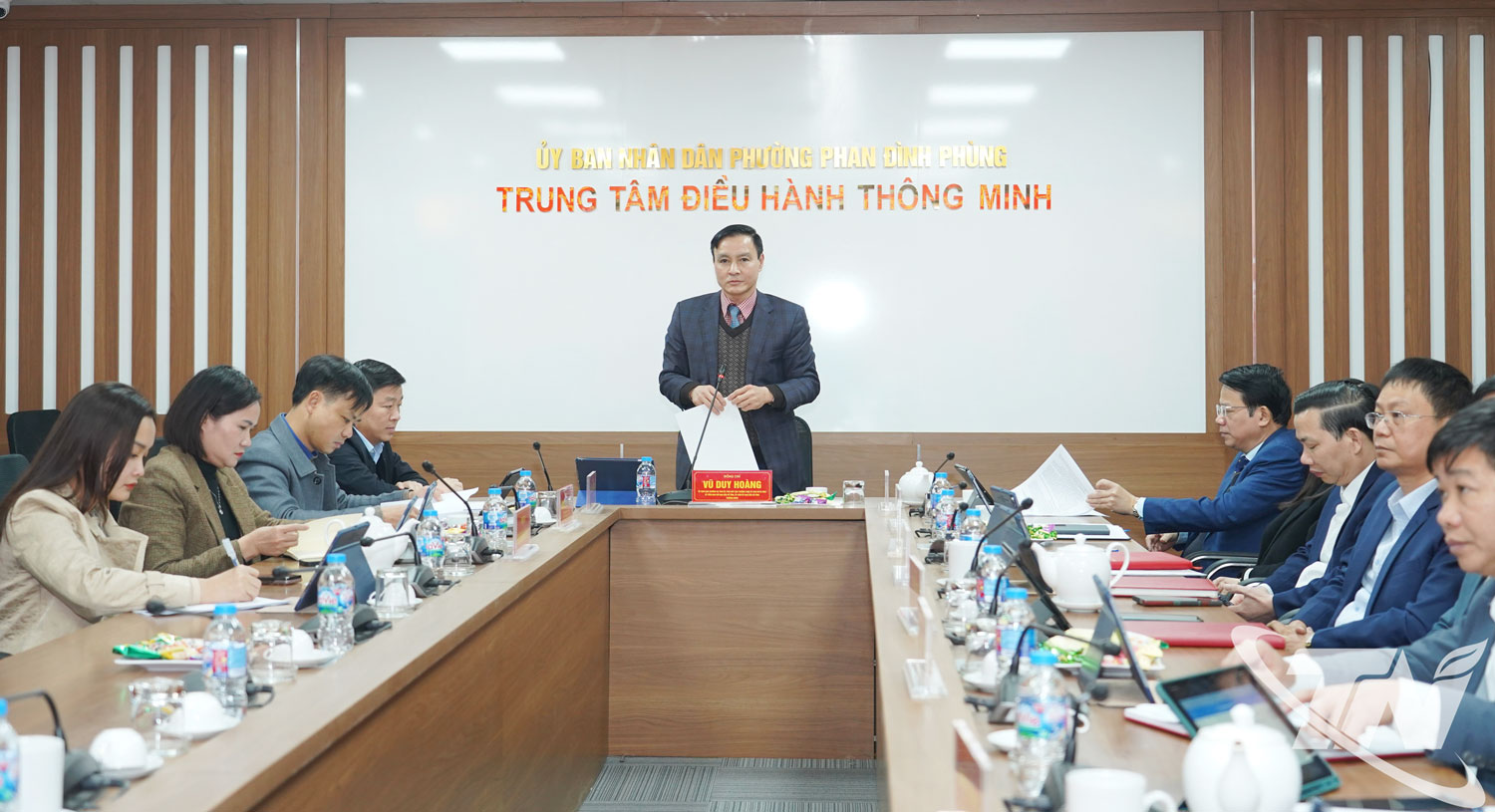 Đoàn kiểm tra, giám sát làm việc tại phường Phan Đình Phùng.  