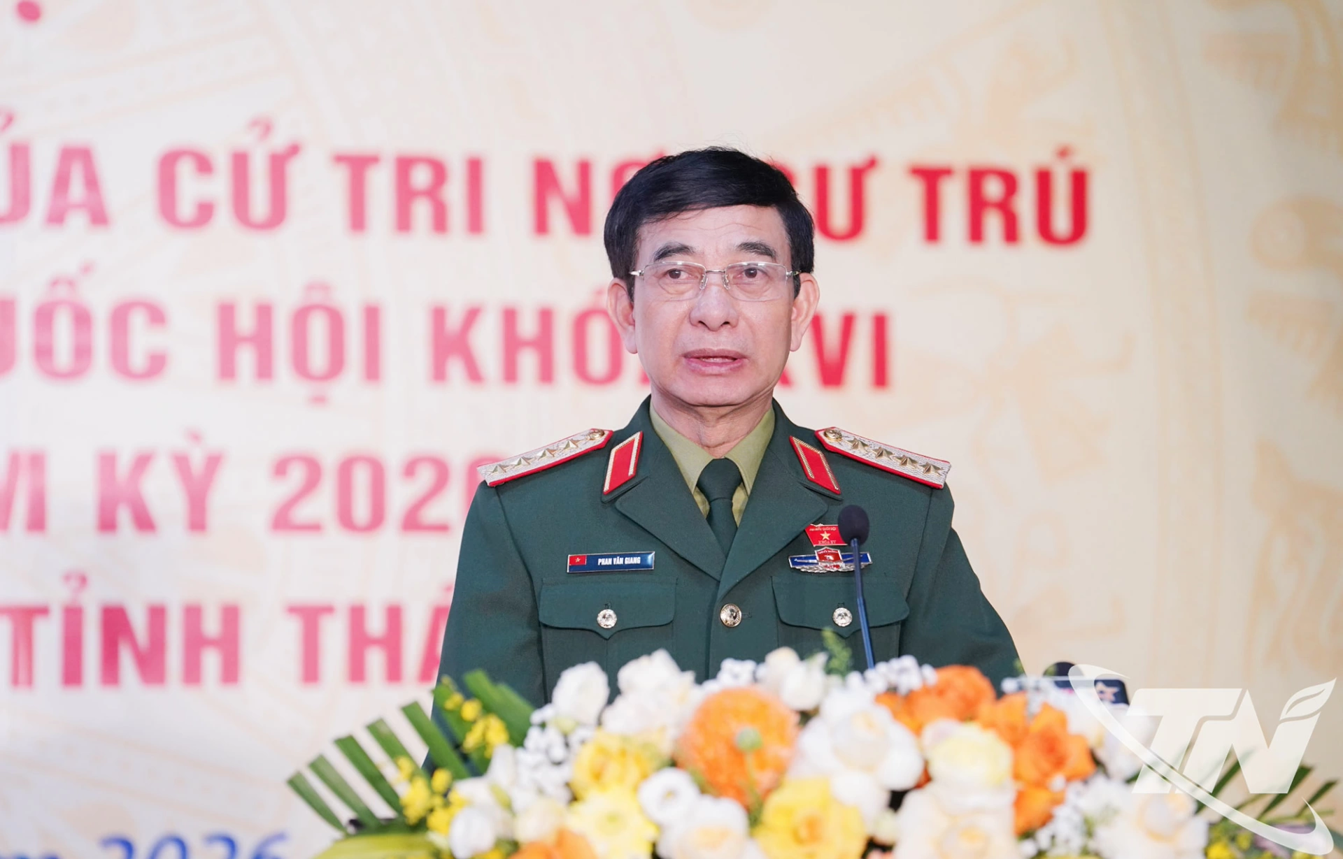 Đại tướng Phan Văn Giang phát biểu.