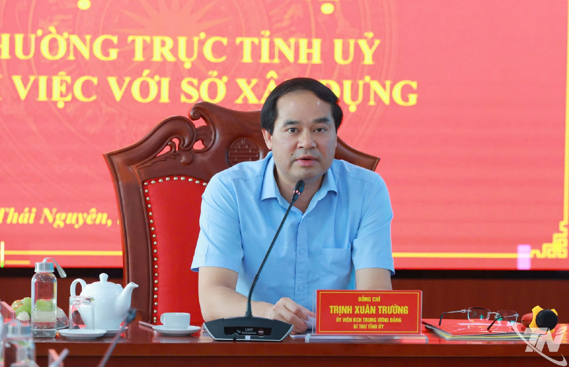 Đồng chí Bí thư Tỉnh ủy Trịnh Xuân Trường phát biểu kết luận Hội nghị.