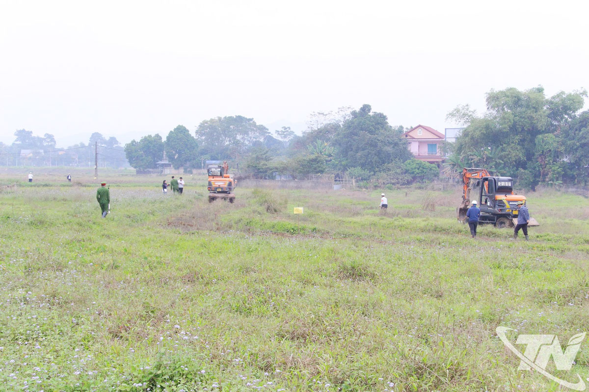 Khu vực tiến hành cưỡng chế thu hồi đất.