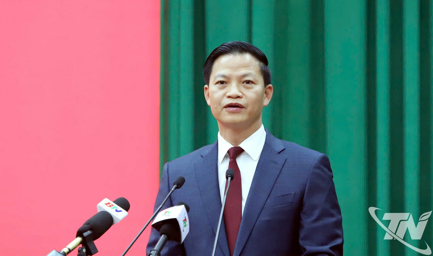 Đồng chí Vương Quốc Tuấn phát biểu tại Hội nghị.