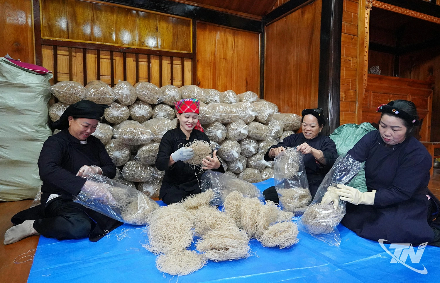 Trải qua hơn 60   năm, từ những gian   bếp nhỏ, nghề miến   đã trở thành sinh kế   chính của nhiều hộ,   mang lại nguồn thu   ổn định.