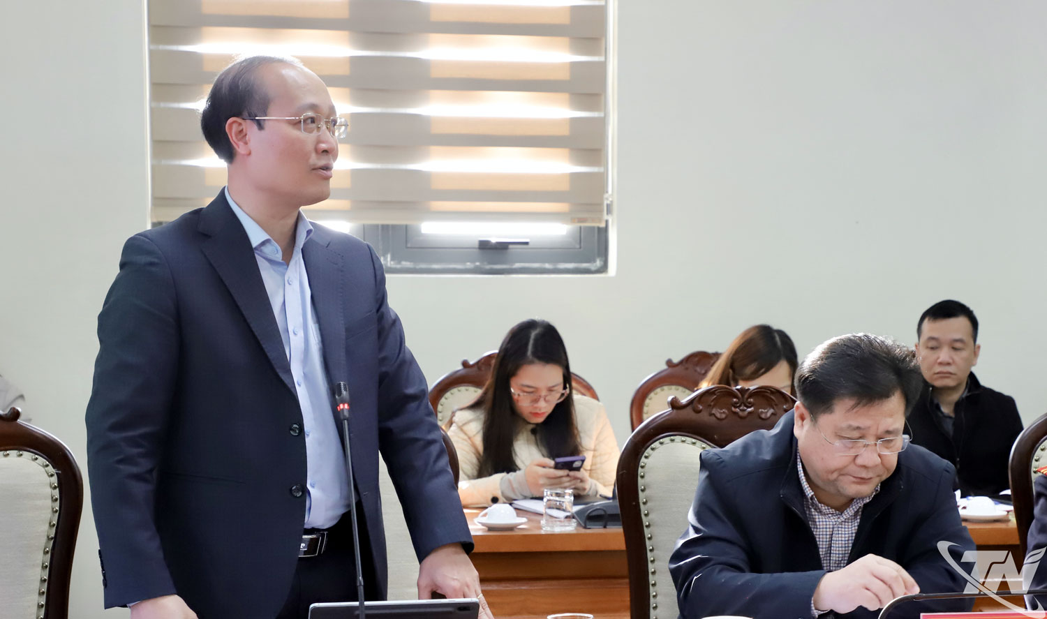 Đại biểu ph&aacute;t biểu &yacute; kiến tại Hội nghị.