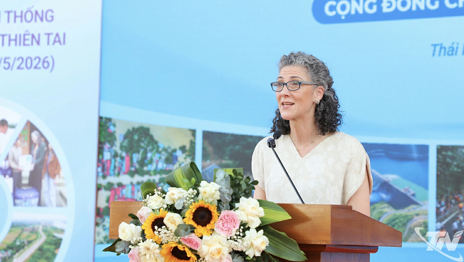 Bà Ramla Khalidi, Trưởng Đại diện thường trú UNDP tại Việt Nam, phát biểu tại Lễ phát động.