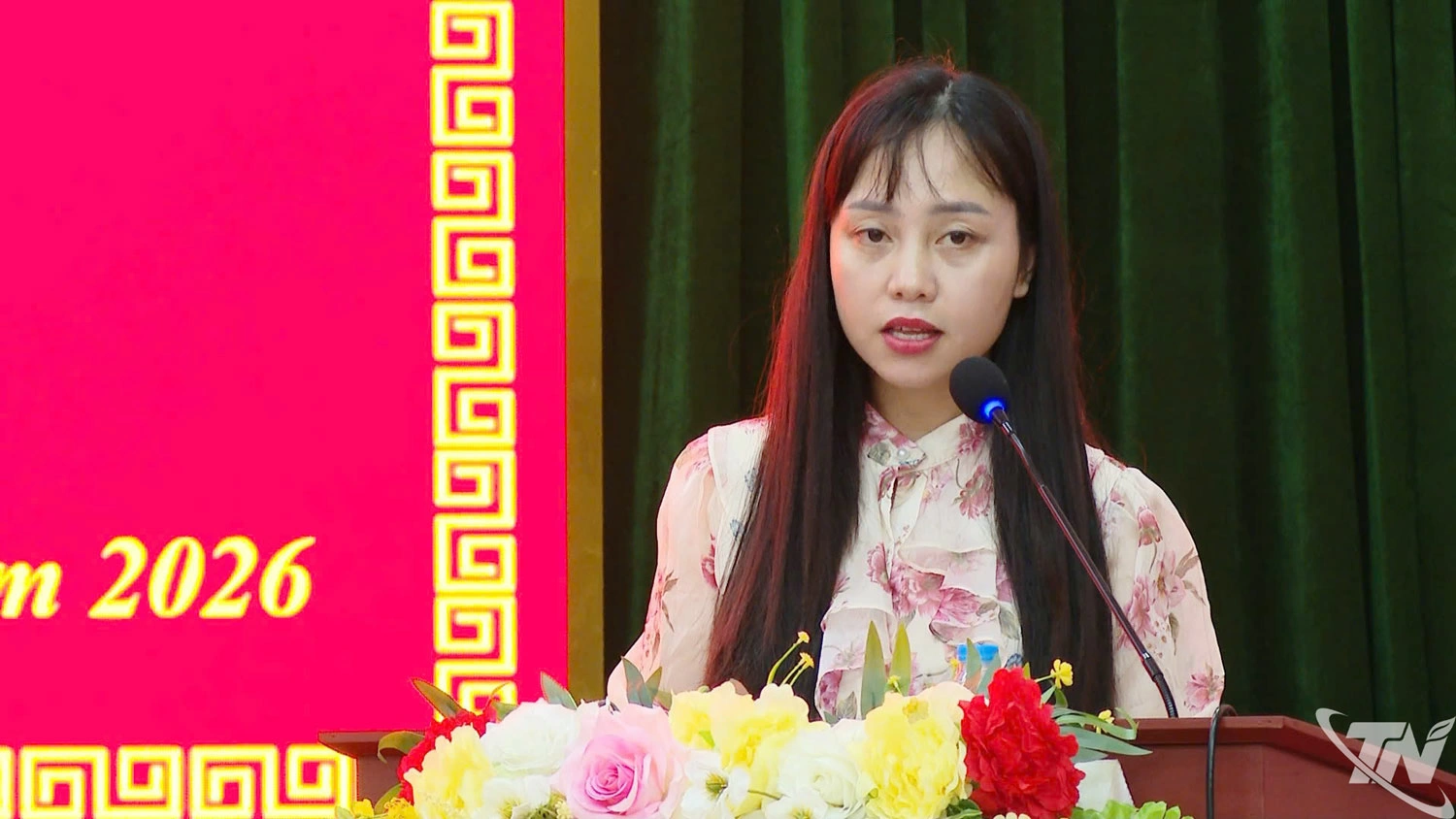 Ứng cử viên Phạm Thanh Loan trình bày chương trình hành động