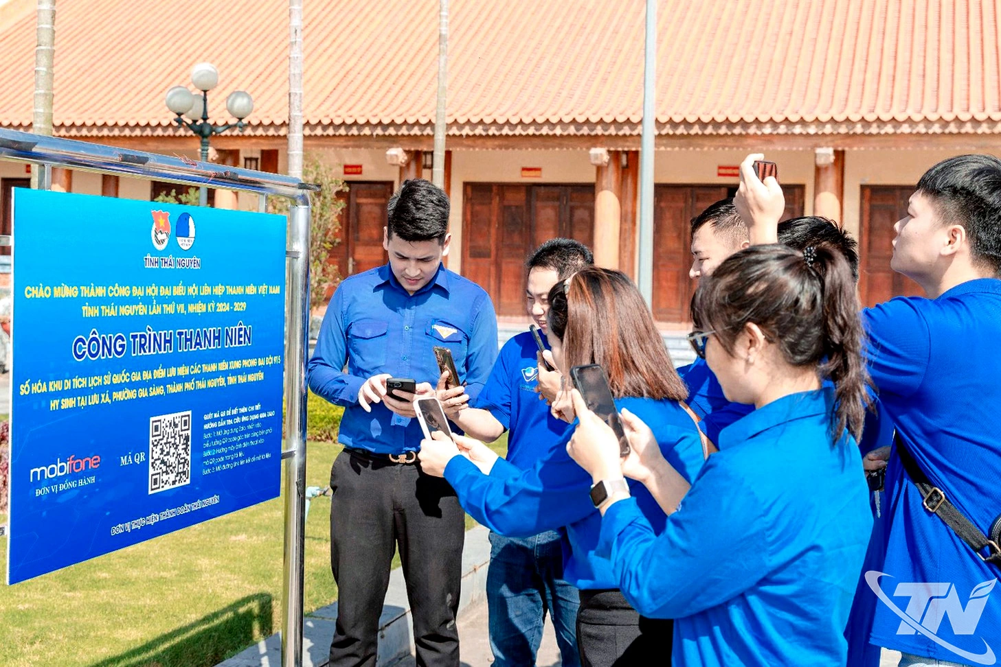 Công trình số hóa Khu di tích lịch sử Quốc gia Địa điểm lưu niệm    các thanh niên xung phong Đại đội 915 hy sinh tại ga Lưu Xá    (phường Gia Sàng) là công trình thanh niên được tổ chức Đoàn - Hội    triển khai thực hiện.         Ảnh: T.L
