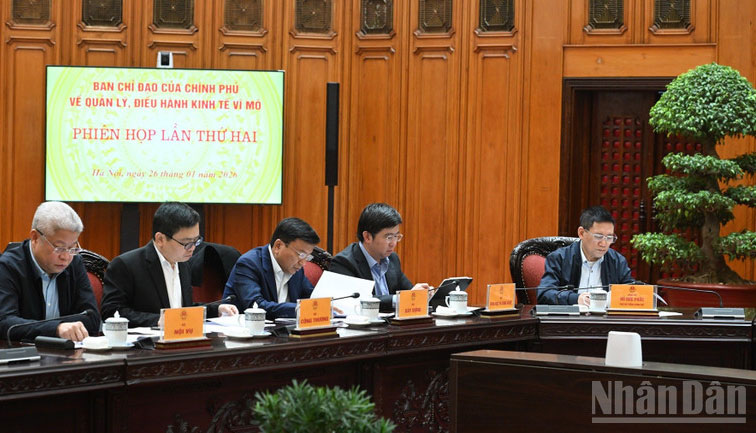 C&aacute;c th&agrave;nh vi&ecirc;n Ban Chỉ đạo tham dự phi&ecirc;n họp.