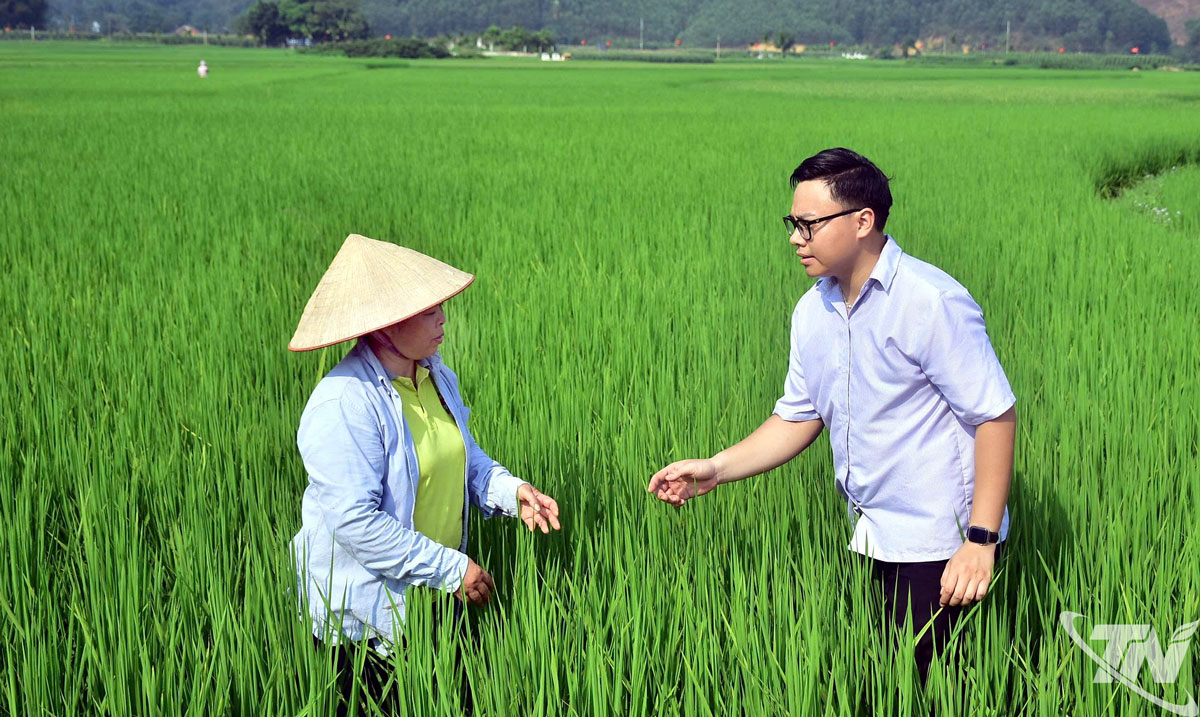 Bà con xóm Bản Đông (xã Ôn Lương) được tập huấn quy trình canh tác đồng bộ và ghi chép nhật ký sản xuất.