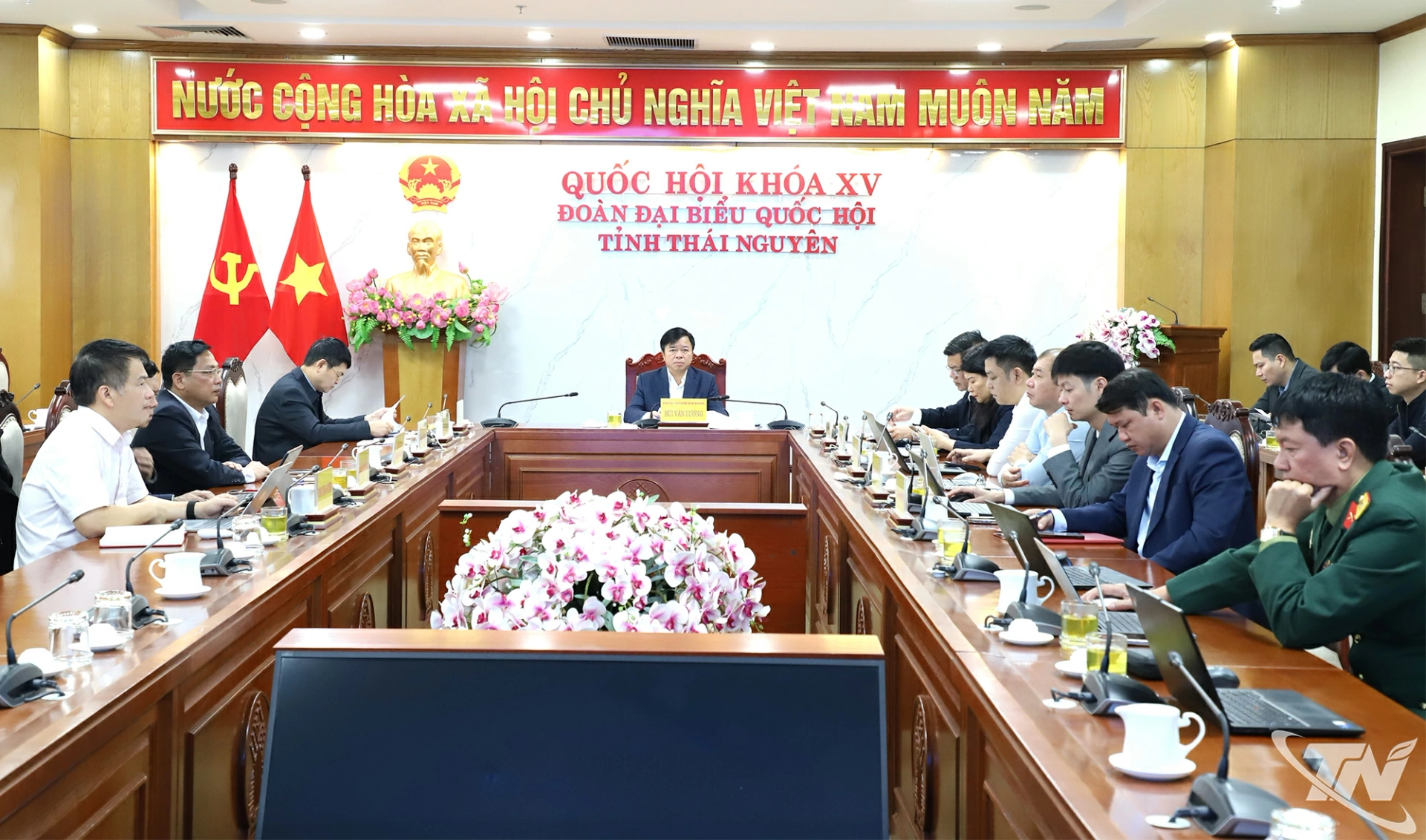 Đại biểu dự tại điểm cầu tỉnh Thái Nguyên.