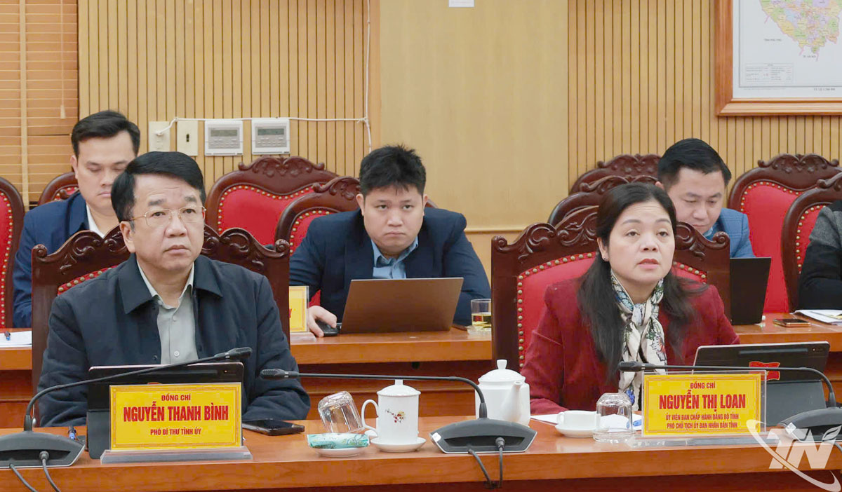 C&aacute;c đại biểu dự Hội nghị tại điểm cầu Tỉnh ủy Th&aacute;i Nguy&ecirc;n.