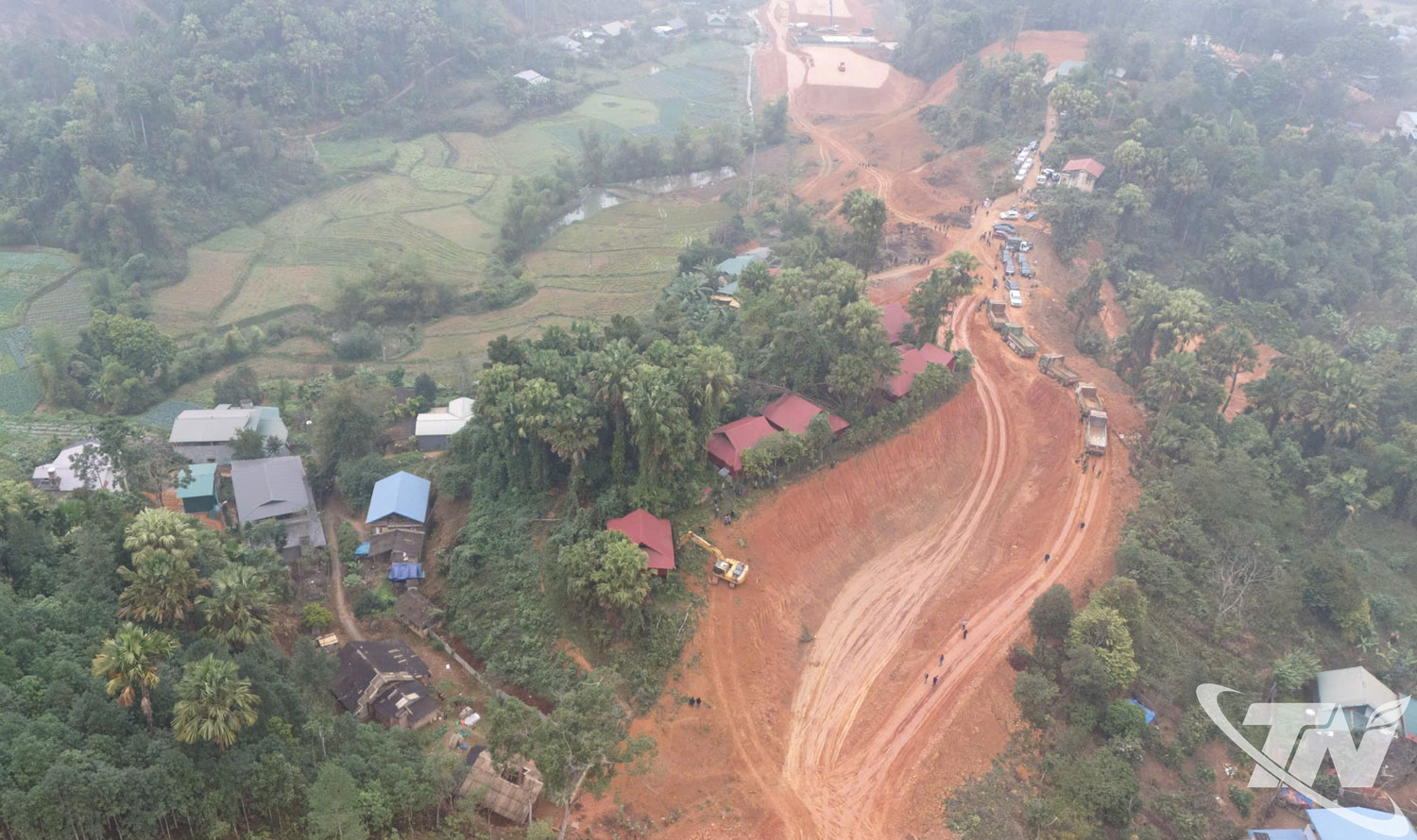 Khu vực thực hiện cưỡng chế thu hồi đất với 3 hộ gia đình thuộc tổ dân phố Thành Công, phường Bắc Kạn.