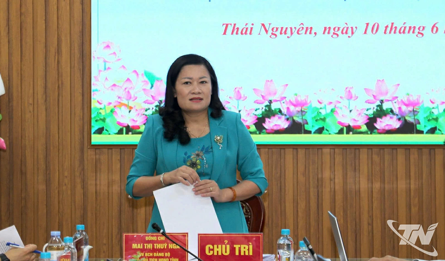 Đồng chí Mai Thị Thúy Nga, Phó Chủ tịch HĐND tỉnh phát biểu kết luận buổi làm việc.