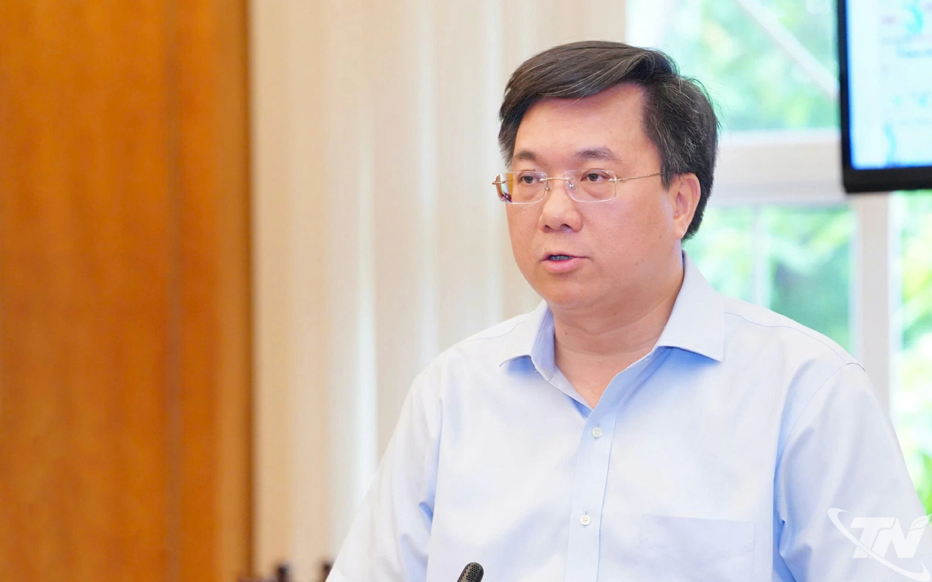 Đồng chí Trần Duy Đông, Ủy viên dự khuyết Trung ương Đảng, Phó Bí thư Tỉnh ủy, Chủ tịch UBND tỉnh Phú Thọ phát biểu tại buổi làm việc