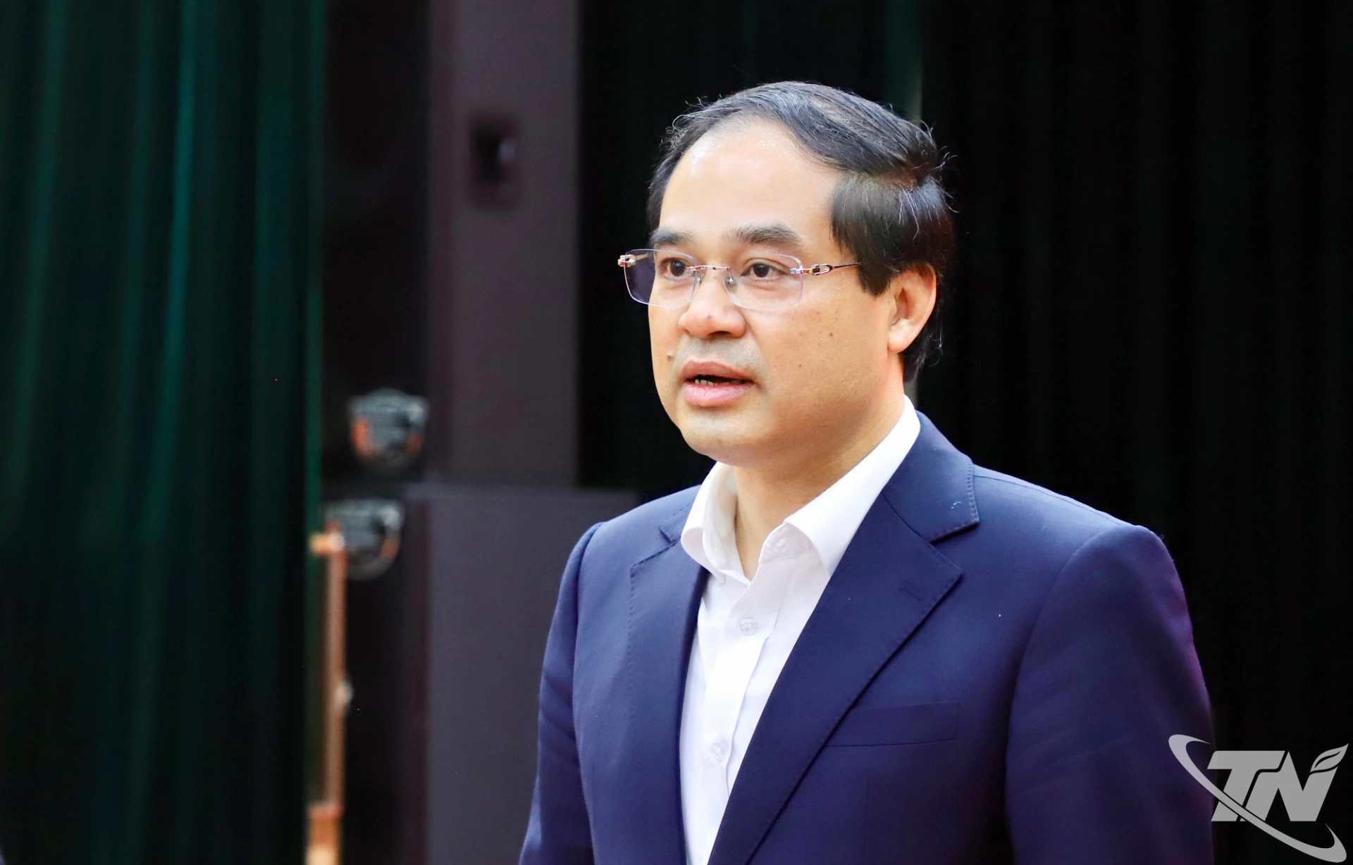 Đồng chí Bí thư Tỉnh ủy Trịnh Xuân Trường phát biểu tại buổi gặp mặt.