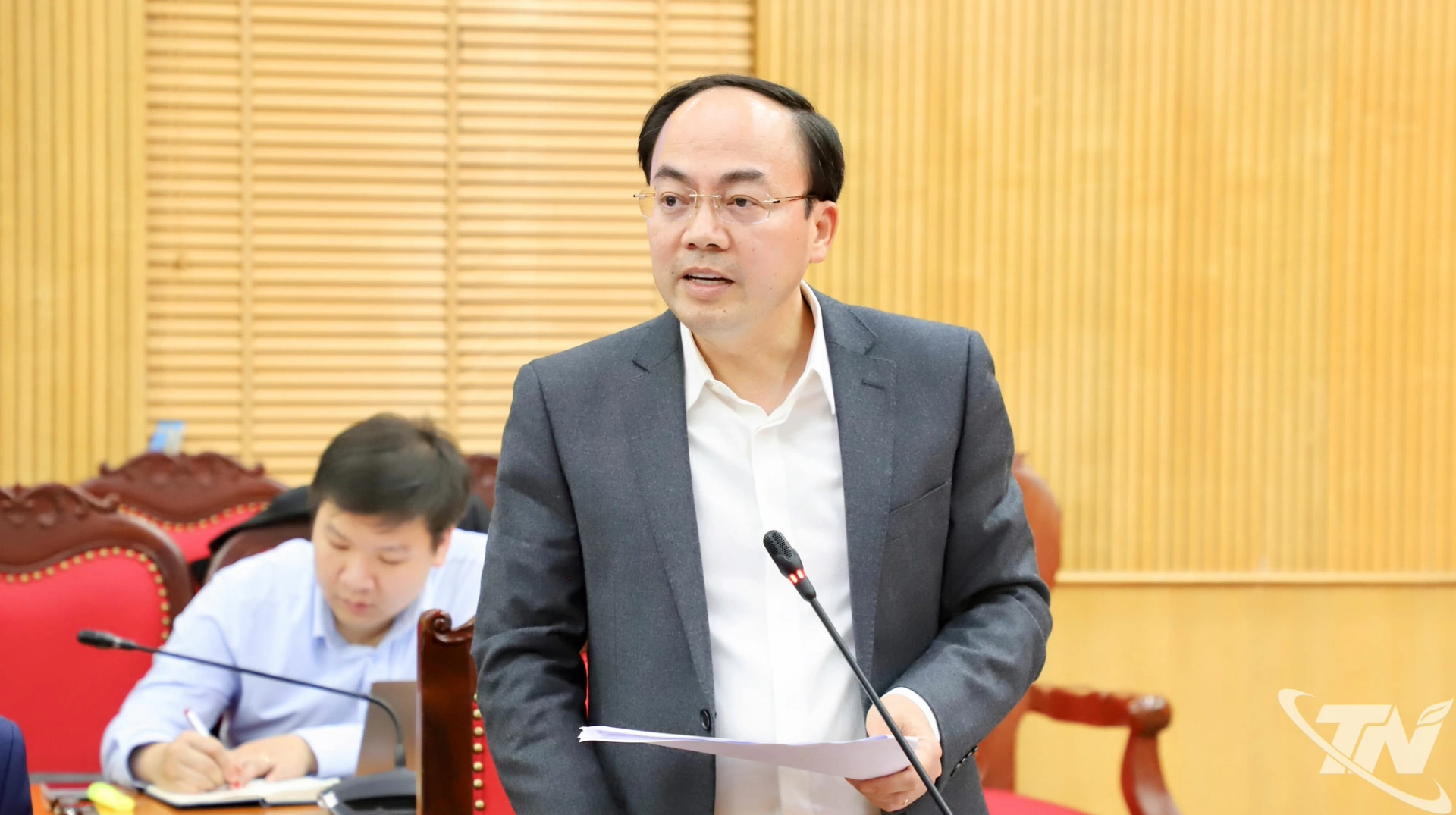 Đồng chí Phó Bí thư Thường trực Tỉnh ủy Nguyễn Đăng Bình phát biểu.