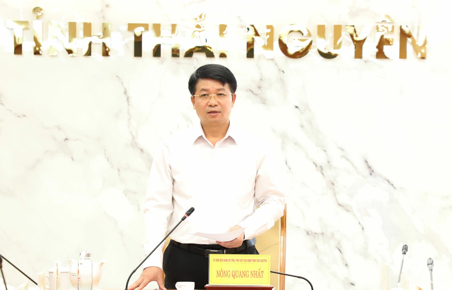 Đồng chí Nông Quang Nhất, Phó Chủ tịch UBND tỉnh kết luận Hội nghị.
