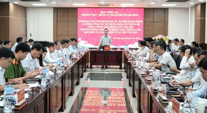 Phó Bí thư Thành ủy TPHCM Đặng Minh Thông chủ trì buổi làm việc