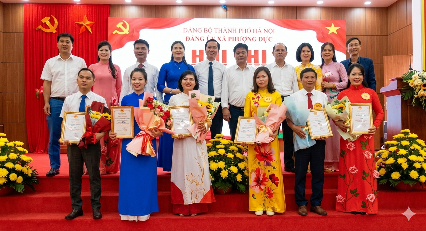 Hội thi Báo cáo viên, Tuyên truyền viên giỏi xã Phượng Dực năm 2026 đã tổ chức thành công tốt đẹp. Ảnh: Thế Vinh