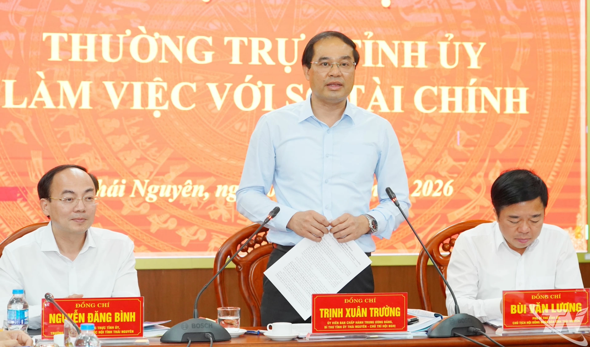 Đồng chí Bí thư Tỉnh ủy Trịnh Xuân Trường phát biểu kết luận Hội nghị.