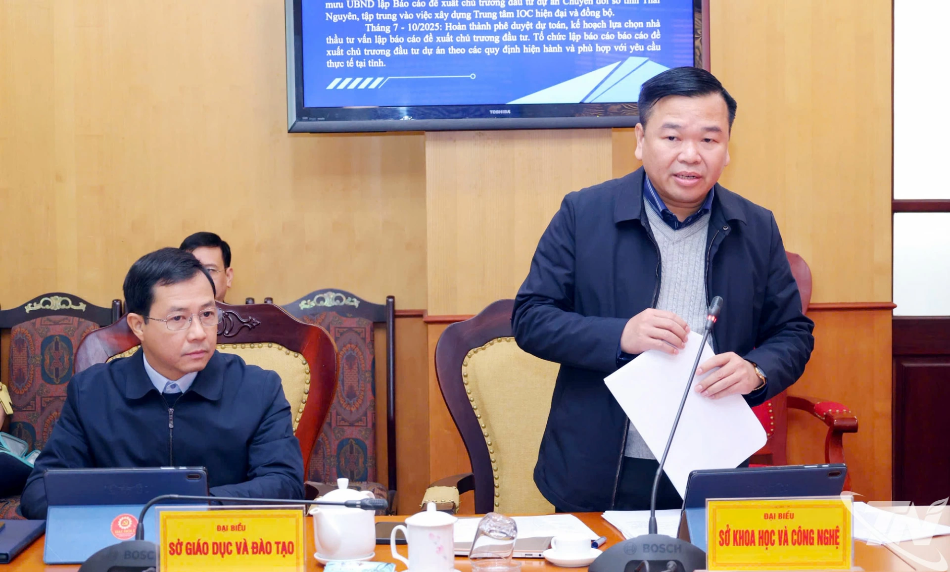 Đại diện Sở Khoa học v&agrave; C&ocirc;ng nghệ ph&aacute;t biểu tại Hội nghị