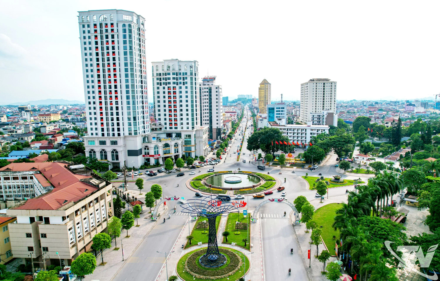 Trên nền tảng tích lũy qua nhiều nhiệm kỳ, giai đoạn 2025-2030, Thái Nguyên đặt mục tiêu phát triển   nhanh, bền vững. Trong ảnh: Khu vực trung tâm tỉnh hiện nay.