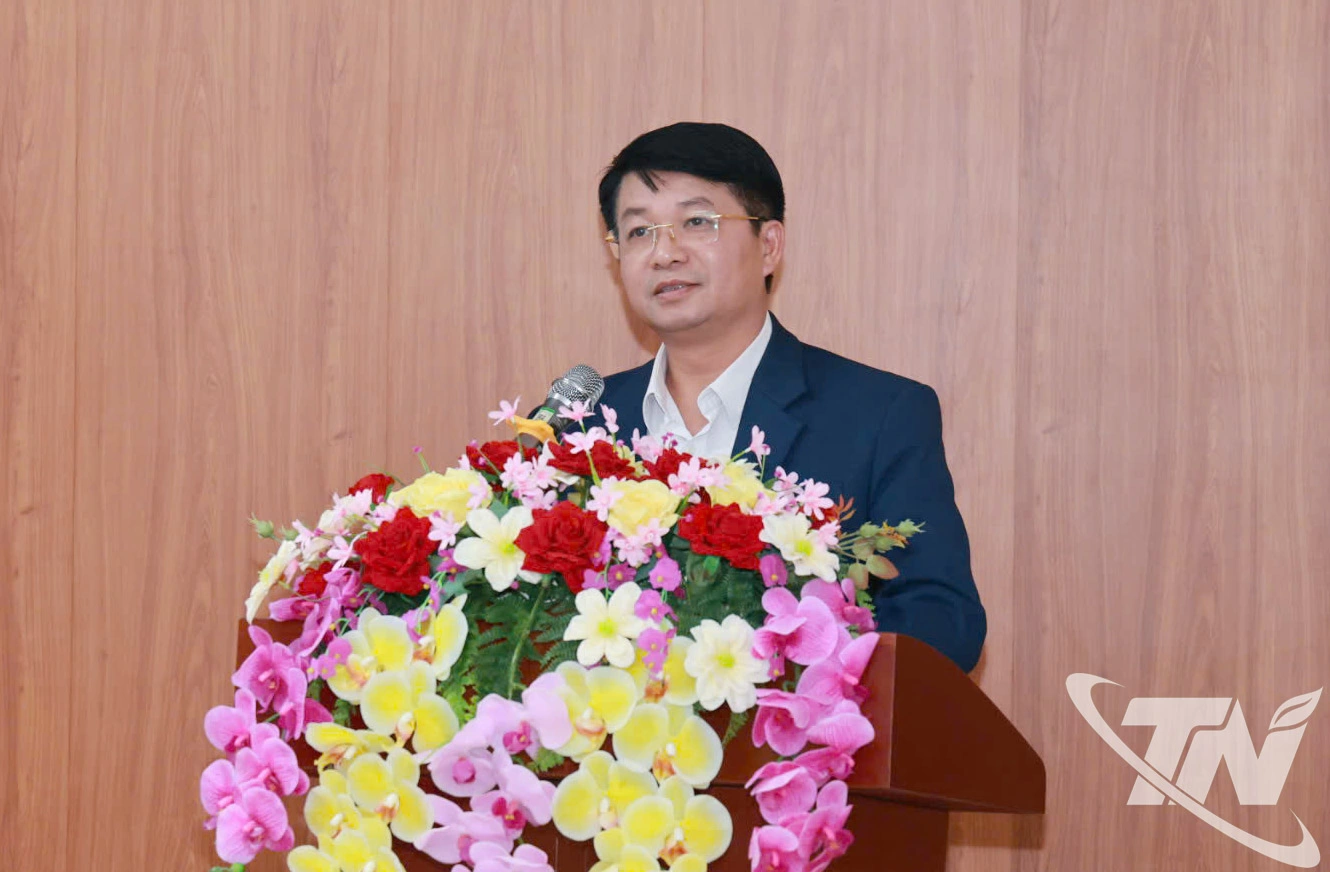 Đồng ch&iacute; N&ocirc;ng Quang Nhất, Ph&oacute; Chủ tịch UBND tỉnh ph&aacute;t biểu chỉ đạo tại Hội nghị.