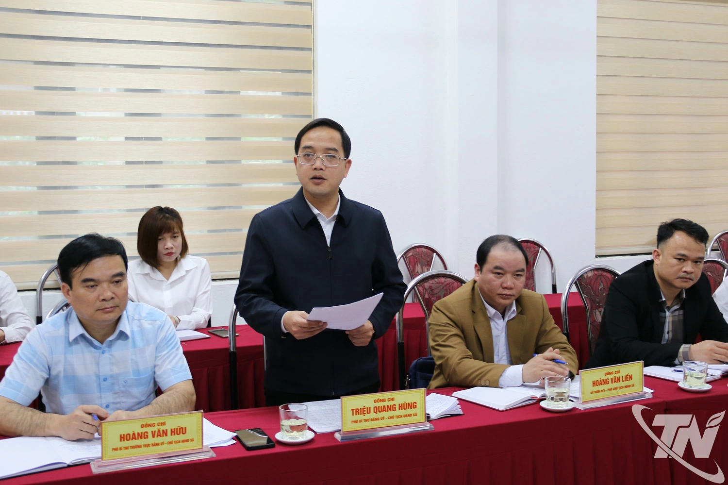 Đại diện lãnh đạo xã Đồng Phúc phát biểu tại buổi giám sát.