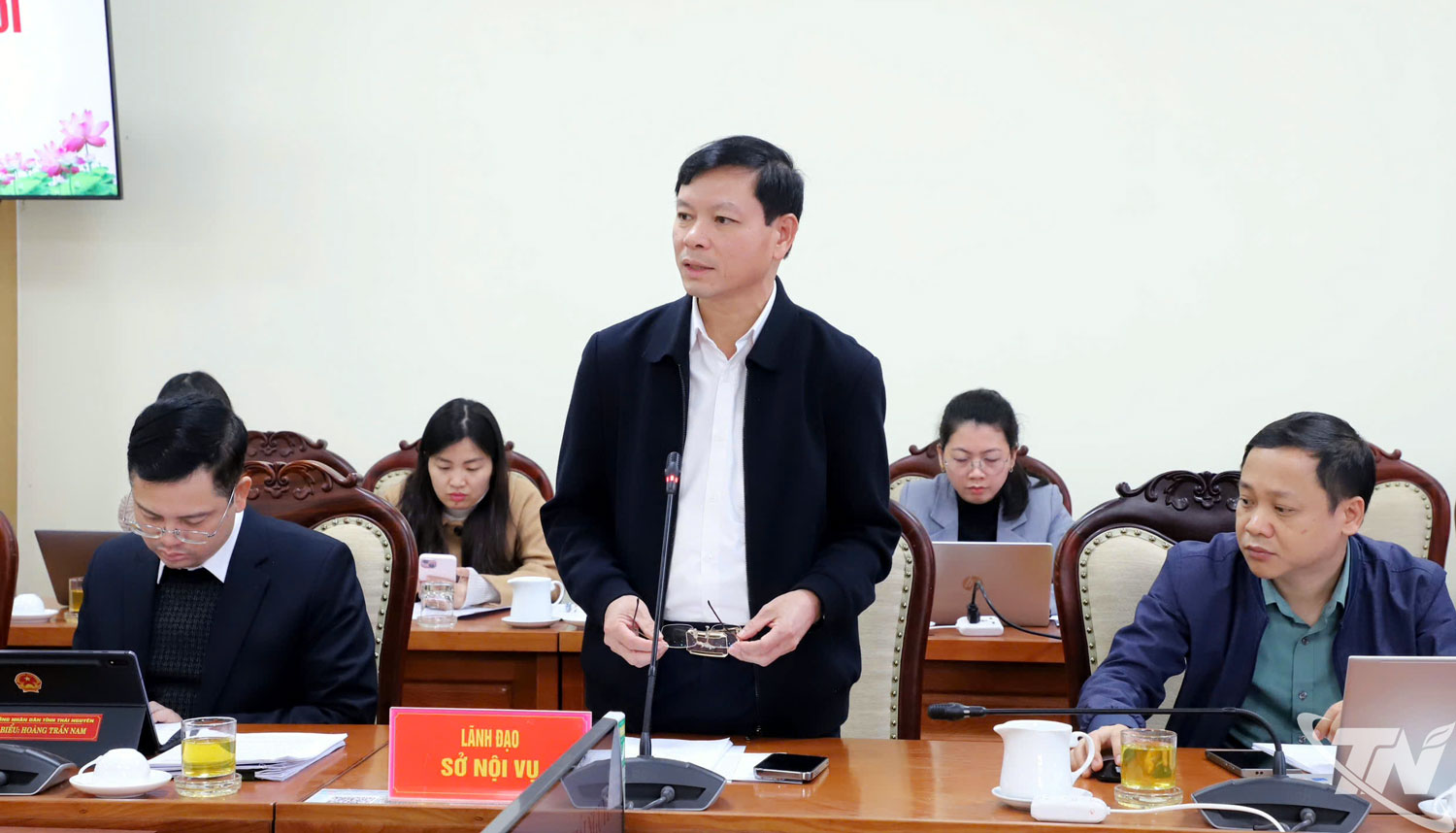 L&atilde;nh đạo Sở Nội vụ b&aacute;o c&aacute;o dự kiến th&agrave;nh phần, cơ cấu c&aacute;c Ban bầu cử